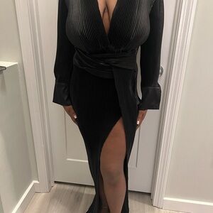 Missguided Black Long Sleeve Dress